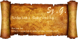 Széplaki Gabriella névjegykártya