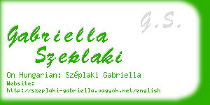 gabriella szeplaki business card
